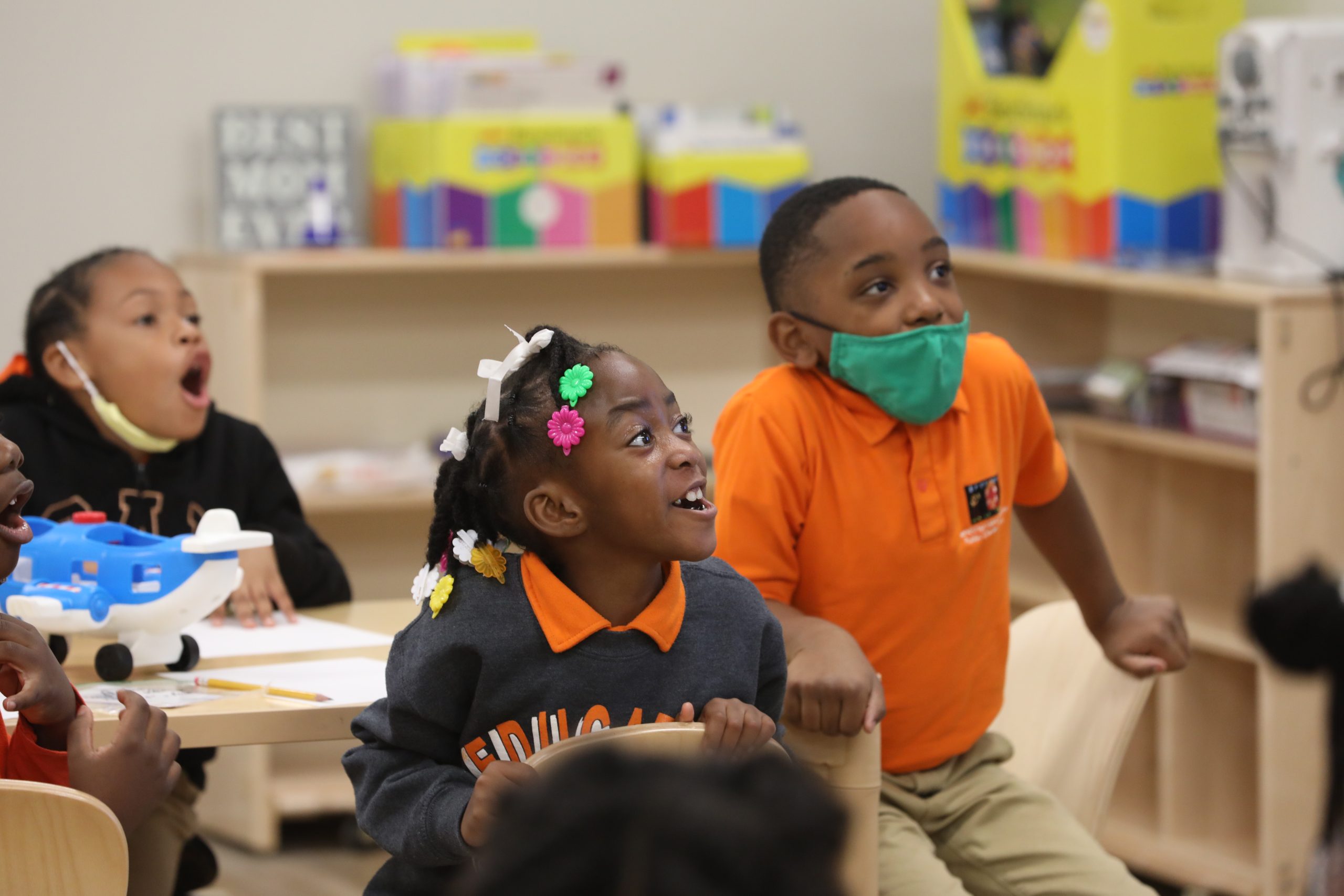 Pine Buff Elementary School children